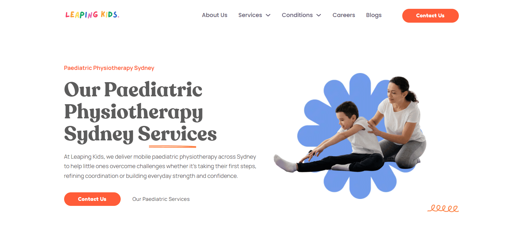 Leaping Kids website