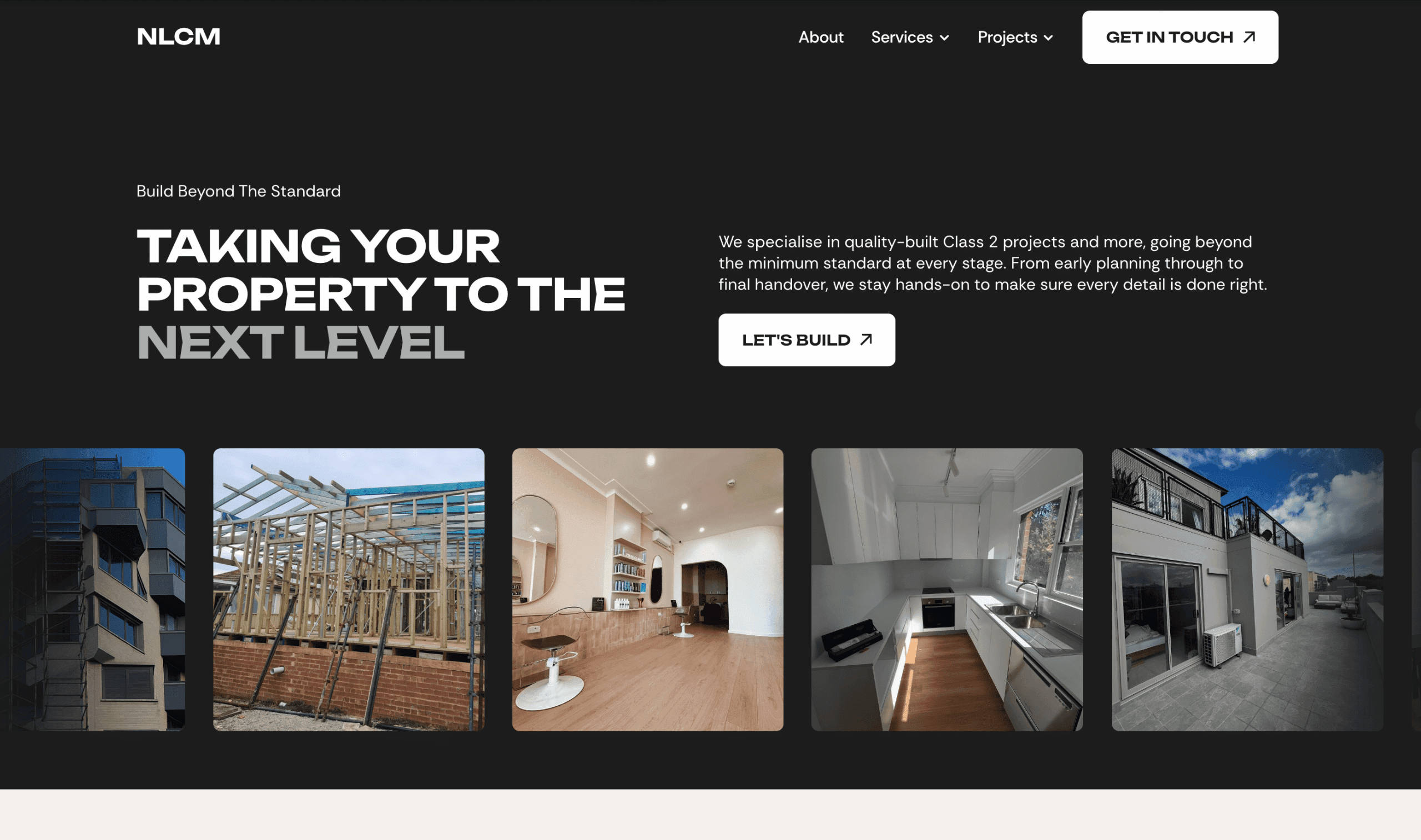 NLCM Construction website